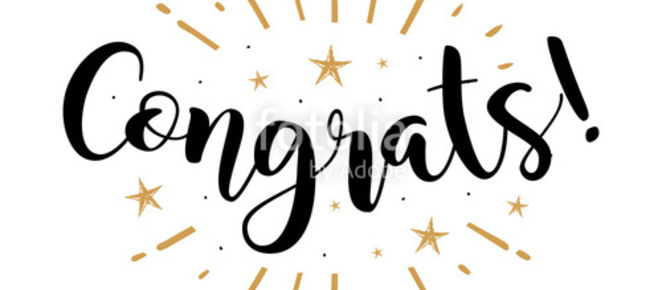 CONGRATULATIONS!